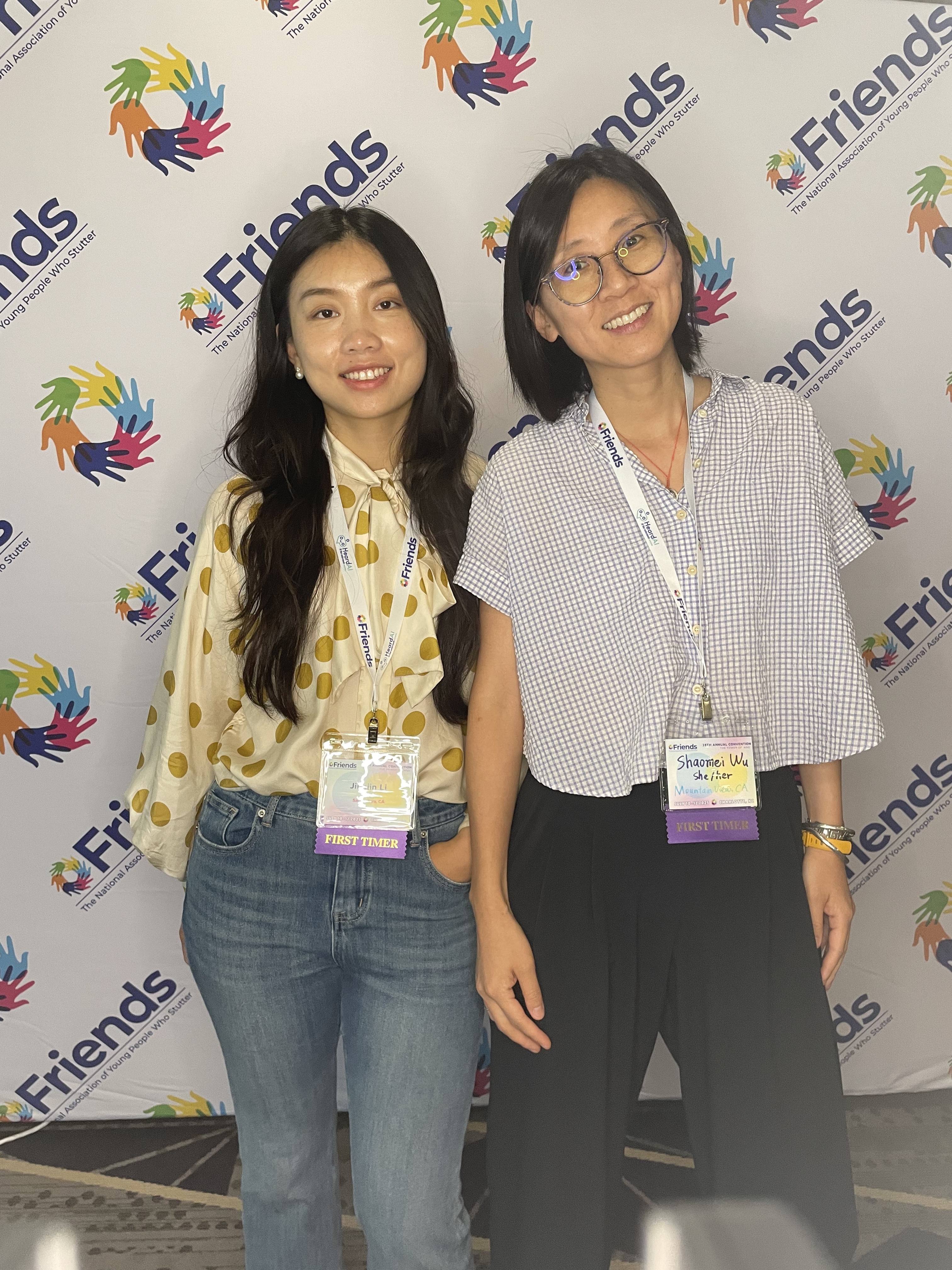 Jingjin & Shaomei at the Friends conference 2025